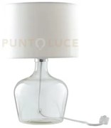 Lume hendrix bianco 1 luce attacco e27 23x37cm in vetro con cavo in...