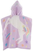 Poncho per neonato in cotone viola Unicorn - Catherine Lansfield