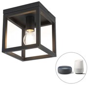 Applique industriale nera incl lampadina smart E27 A60 - CAGE 1