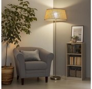 Brilagi - Lampada da terra LED CERIA 1xE27/40W/230V Ø 50 cm beige/cromo opaco