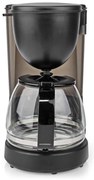 Nedis KACM150EBK - Caffettiera a goccia da 1,25 l con funzione di mantenimento della temperatura
