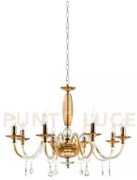 Lampadario in vetro e cristallo 8 luci cecilia lp.cecilia-8a
