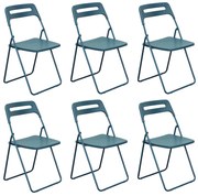 UXIOR - set 6 sedie in polipropilene pieghevole