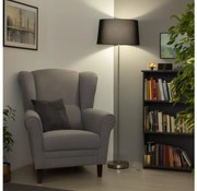 Brilagi - Lampada da terra LED CERIA 1xE27/40W/230V Ø 45 cm nero/cromo opaco