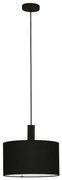 Eglo 33354 - Lampadario a sospensione su cavo AMANI 1xE27/60W/230V Ø 38 cm nero