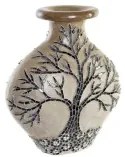 Vaso DKD Home Decor Albero Cristallo Nero Beige Terracotta (30 x 15 x 33,5 cm)