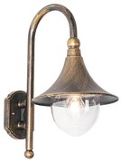 Lampada da parete per esterni classica oro antico IP44 - Daphne