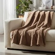 Coperta 150x210 cm marrone motivo 3D Flannel