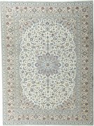 Kashan Tappeto 400 x 300 Beige (Iran) Annodato A Mano