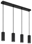 Globo 57918-4HB - Lampadario a sospensione con filo JAMES 4xGU10/25W/230V nero
