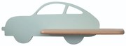 Applique LED per bambini con mensola CAR LED/5W/230V verde/legno