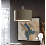 Eglo - Lampadario LED a cavo TUNJA 1xE27/60W/230V taupe