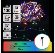 Aigostar - Catena di Natale solare a LED 100xLED/8 funzioni 12m IP65 multicolore