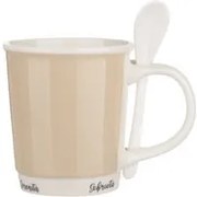 Mug crema 400 ml con cucchiaino