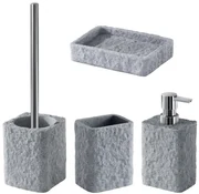 Set di accessori da bagno grigio