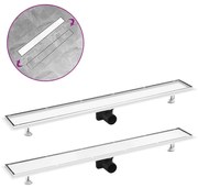 Scarico Doccia 2-in-1 Con Copertura 93x14 Cm İn Acciaio Inox /