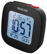 Sencor - Sveglia con display LCD e termometro 2xAAA nero
