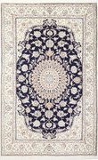 Nain Tappeto persiano 150x250 Blu (Iran) Annodato A Mano