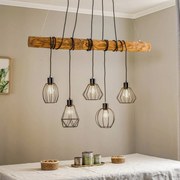 Lampada a sospensione Various Envostar, dimmerabile, Legno chiaro, Soggiorno / Sala da pranzo, Metallo, Lampada a sospensione
