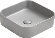 Mexen Vena lavandino da appoggio 37 x 37 cm, grigio chiaro opaco - 22193761