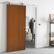 Porta scorrevole Schubert in mdf marrone, L 93 x H 212 cm, con binario Ermes Reversibile