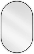 Mexen Loft specchio da bagno ovale 90 x 55 cm, cornice nera - 9851-090-055-000-70