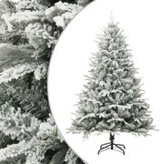 Albero di Natale Artificiale con Neve Verde in PVC e PE, 150 cm