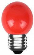 Lampadina Led E27 G45 a sfera 3W Rossa LedLedITALIA