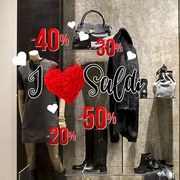 Saldi cuore love | Vetrofania