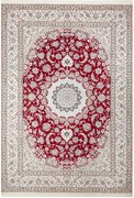 Nain Tappeto persiano 250x360 Rosso (Iran) Annodato A Mano