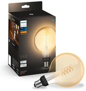 Lampadina LED dimmerabile Philips Hue WHITE FILAMENT G125 E27/7W/230V 2100K