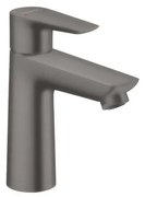 Rubinetto per lavabo a canna media getto laminare cristallino Talis E cromo nero spazzolato satinato HANSGROHE H 16.2 cm