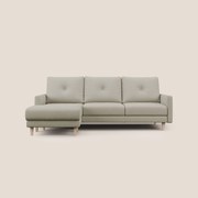 Matisse Divano angolare con sedute scorrevoli in tessuto morbido smacchiabile T17 panna