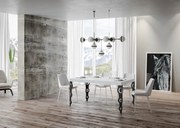Tavolo allungabile Karamay Premium P.90 - Struttura Antracite, 90x160/264 cm Karamay Premium / Bianco