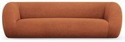 Divano in tessuto bouclé arancione 230 cm Essen - Cosmopolitan Design