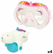 Set pistola ad acqua e maschera subacquea Eolo Unicorno 14,5 x 10 x 6,5 cm (4 Unità)