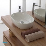 Lavabo D'Appoggio In Ceramica Bianco Lucido da 47,5 cm