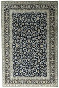 Kashan Tappeto 230 x 350 Blu (Iran) Annodato A Mano
