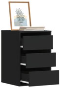 Cassettiera angolare nera 40x41x58 cm in legno multistrato