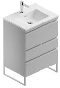 Mobile sottolavabo e lavabo Pull per vasca centrale artico in mdf L 60 x H 56 x P 46 cm 3 cassetti