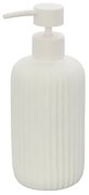 Dispenser sapone bianco in ceramica soft touch capienza 330 ml Spring