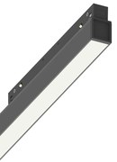 Supporto Lineare Binario On-Off Ego Wide Alluminio Nero Led 13W 3000K Luce Calda