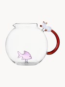 Caraffa in vetro borosilicato fatta a mano Tabby Cat, 2.4 L