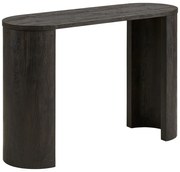 Tavolo consolle marrone scuro con effetto rovere 38x114 cm Bibione – House Nordic