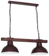 Lampadario a sospensione con catena HAKON 2xE27/60W/230V scuro