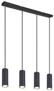 Globo 57911-4HB - Lampadario a sospensione con filo ROBBY 4xGU10/35W/230V nero