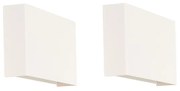 Set di 2 lampade da parete moderne bianche - Otan