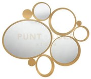 Specchio bubbles oro trasparente in ferro 90x79hcm