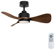 Ventilatore da soffitto GALA marrone, Ø 84 cm, CCT, dimmerabile, ARTE CONFORT IP20