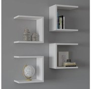 SET 4x Mensola BASE 30x30 cm bianco